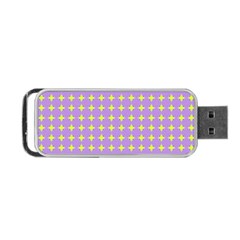 Pastel Mod Purple Yellow Circles Portable Usb Flash (two Sides)