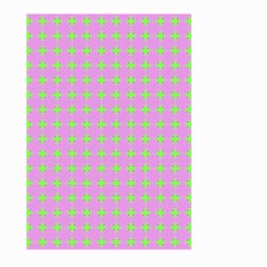 Pastel Mod Pink Green Circles Large Garden Flag (two Sides) by BrightVibesDesign