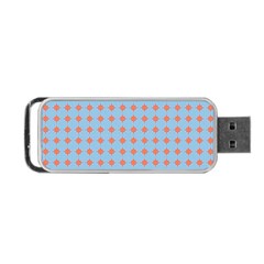 Pastel Mod Blue Orange Circles Portable Usb Flash (two Sides) by BrightVibesDesign