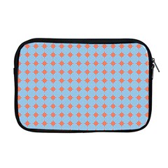 Pastel Mod Blue Orange Circles Apple Macbook Pro 17  Zipper Case by BrightVibesDesign