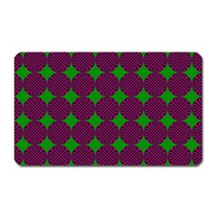 Bright Mod Pink Green Circle Pattern Magnet (rectangular) by BrightVibesDesign