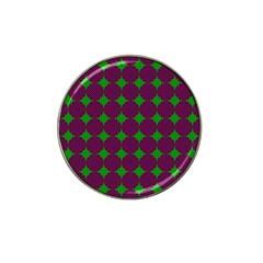 Bright Mod Pink Green Circle Pattern Hat Clip Ball Marker by BrightVibesDesign