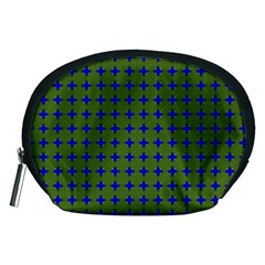 Mod Circles Green Blue Accessory Pouch (medium) by BrightVibesDesign