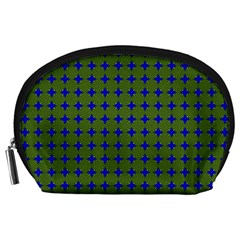 Mod Circles Green Blue Accessory Pouch (large) by BrightVibesDesign