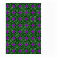 Mod Green Purple Circles Pattern Small Garden Flag (two Sides) by BrightVibesDesign