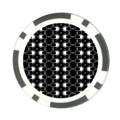 Black And White Pattern Poker Chip Card Guard (10 Pack)