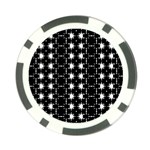 Black And White Pattern Poker Chip Card Guard (10 pack) Front