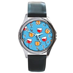 Design Decoration Decor Pattern Round Metal Watch