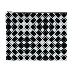 Square Diagonal Pattern Seamless Cosmetic Bag (xl) by Simbadda