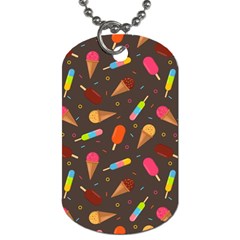 Ice Cream Pattern Seamless Dog Tag (two Sides)