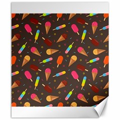 Ice Cream Pattern Seamless Canvas 8  X 10  by Simbadda