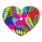 Design Decoration Decor Floral Pattern Heart Mousepads Front