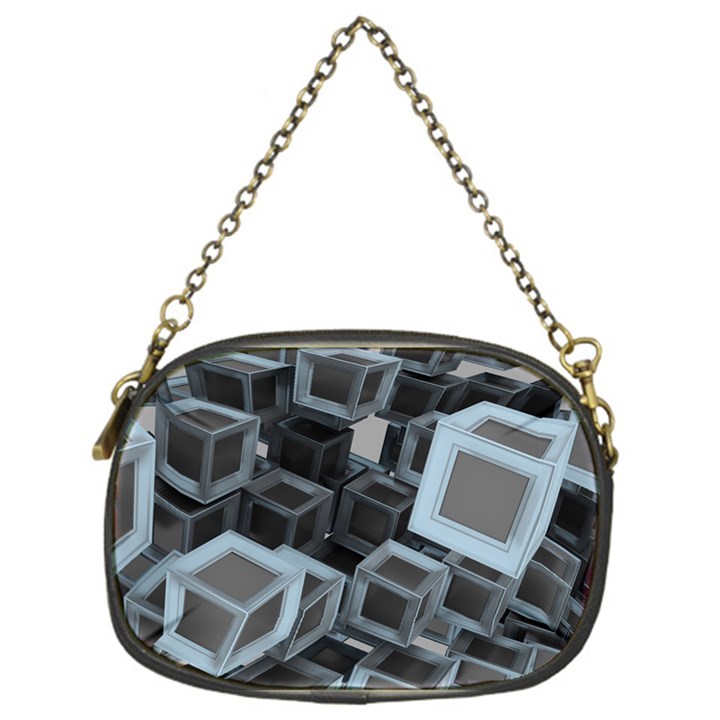 Cube Fantasy Square Shape Chain Purse (One Side)