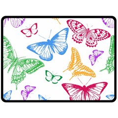Butterfly Butterflies Vintage Fleece Blanket (large) 