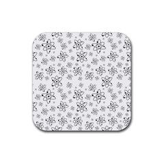 Atom Chemistry Science Physics Rubber Coaster (Square) 