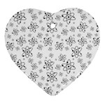 Atom Chemistry Science Physics Heart Ornament (Two Sides) Front