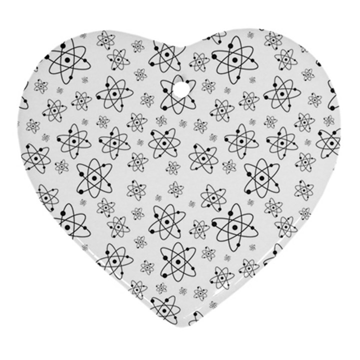 Atom Chemistry Science Physics Heart Ornament (Two Sides)