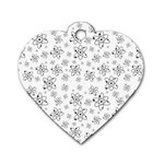 Atom Chemistry Science Physics Dog Tag Heart (Two Sides) Front
