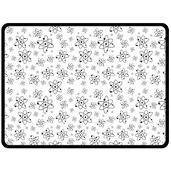 Atom Chemistry Science Physics Double Sided Fleece Blanket (Large) 