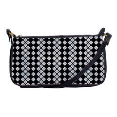 Black And White Texture Shoulder Clutch Bag