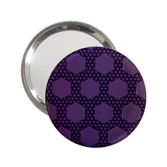 Hexagon Grid Geometric Hexagonal 2 25  Handbag Mirrors by Simbadda