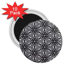 Black And White Pattern 2 25  Magnets (10 Pack)  by Simbadda