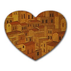 Roof Building Canvas Roofscape Heart Mousepads