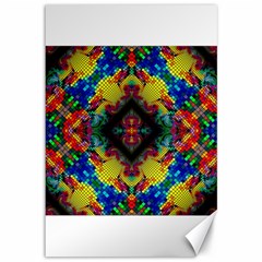 Kaleidoscope Art Pattern Ornament Canvas 12  X 18  by Simbadda