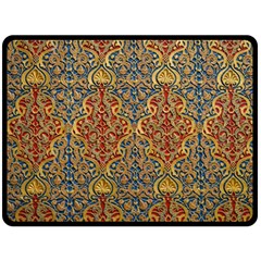 Wall Texture Pattern Carved Wood Fleece Blanket (large) 