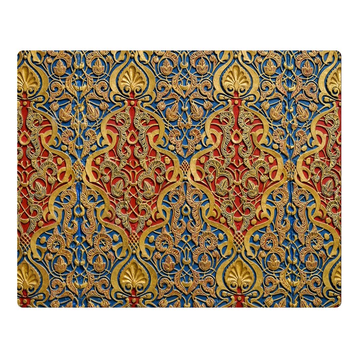 Wall Texture Pattern Carved Wood Double Sided Flano Blanket (Large) 