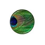 Peacock Feather Macro Peacock Bird Hat Clip Ball Marker (4 pack) Front