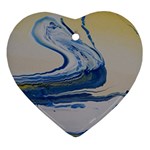 SUN AND WATER Heart Ornament (Two Sides) Front