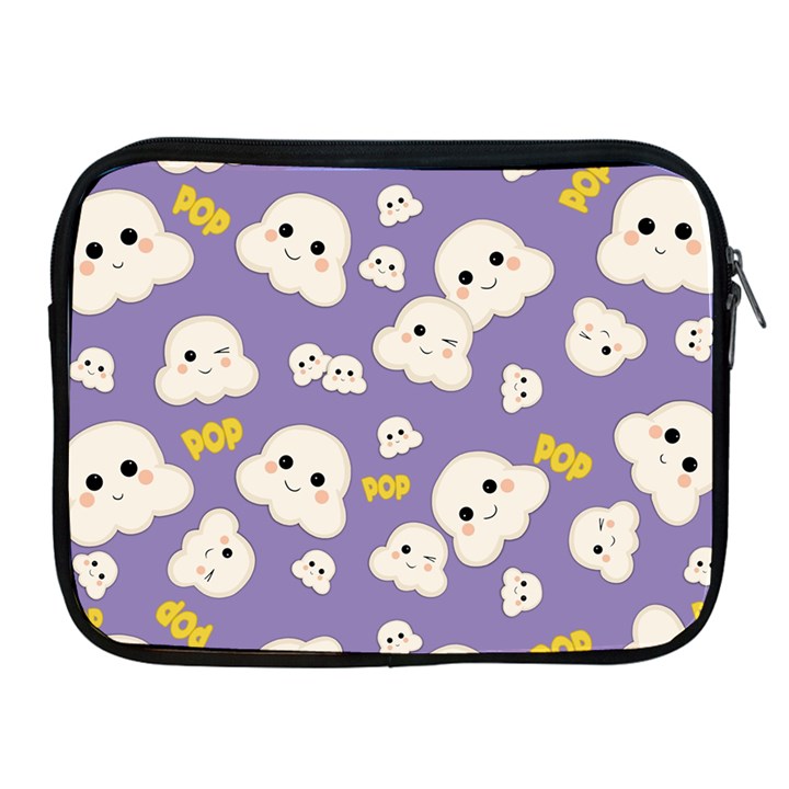 Cute Kawaii Popcorn pattern Apple iPad 2/3/4 Zipper Cases