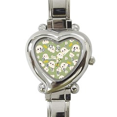 Cute Kawaii Popcorn pattern Heart Italian Charm Watch