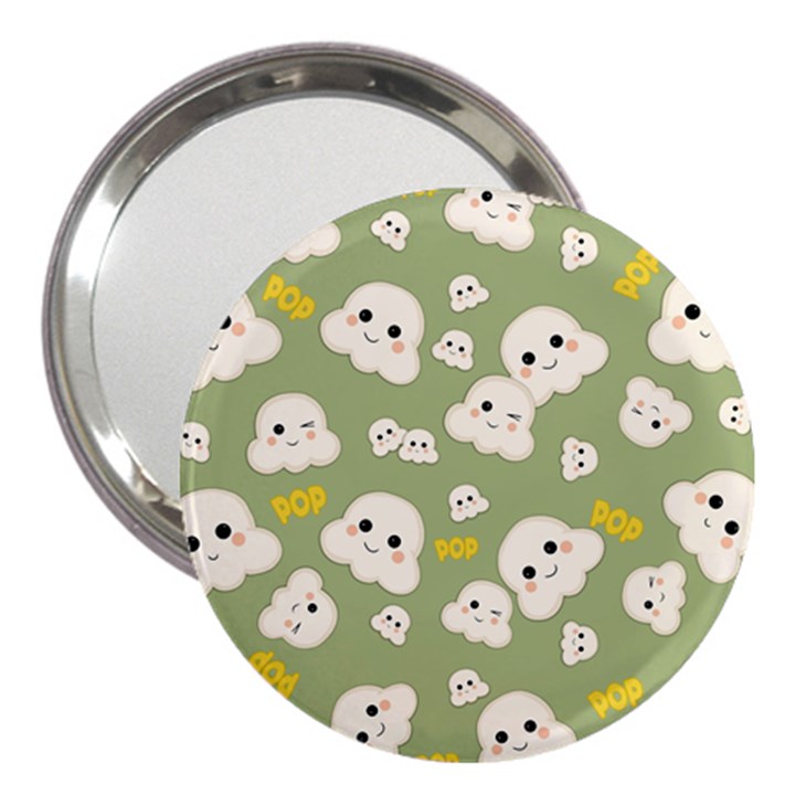 Cute Kawaii Popcorn pattern 3  Handbag Mirrors