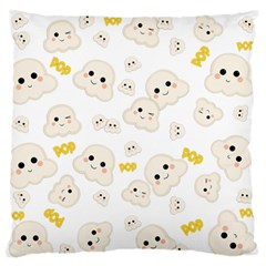 Cute Kawaii Popcorn Pattern Standard Flano Cushion Case (two Sides) by Valentinaart