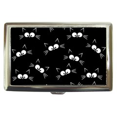 Cute Black Cat Pattern Cigarette Money Case by Valentinaart