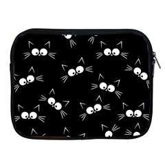 Cute Black Cat Pattern Apple Ipad 2/3/4 Zipper Cases by Valentinaart