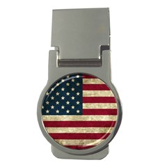 Vintage American Flag Money Clips (round)  by Valentinaart