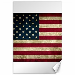 Vintage American Flag Canvas 24  X 36  by Valentinaart