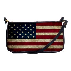 Vintage American Flag Shoulder Clutch Bag by Valentinaart