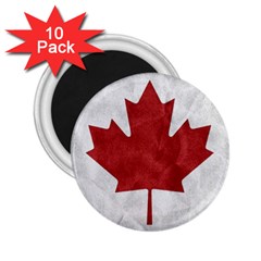 Canada Grunge Flag 2 25  Magnets (10 Pack)  by Valentinaart