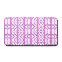 Circles Lines Light Pink White Pattern Medium Bar Mats by BrightVibesDesign