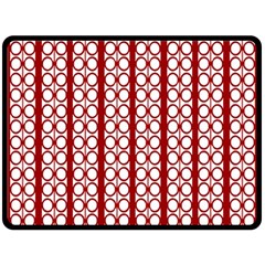 Circles Lines Red White Pattern Double Sided Fleece Blanket (large)  by BrightVibesDesign