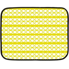 Circles Lines Yellow Modern Pattern Fleece Blanket (mini)