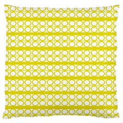 Circles Lines Yellow Modern Pattern Standard Flano Cushion Case (two Sides) by BrightVibesDesign