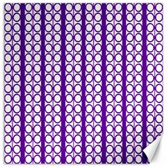 Circles Lines Purple White Modern Design Canvas 16  X 16  by BrightVibesDesign