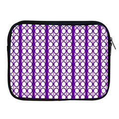 Circles Lines Purple White Modern Design Apple Ipad 2/3/4 Zipper Cases by BrightVibesDesign