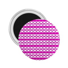 Circles Lines Bright Pink Modern Pattern 2 25  Magnets by BrightVibesDesign