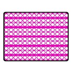 Circles Lines Bright Pink Modern Pattern Fleece Blanket (Small) 50 x40  Blanket Front